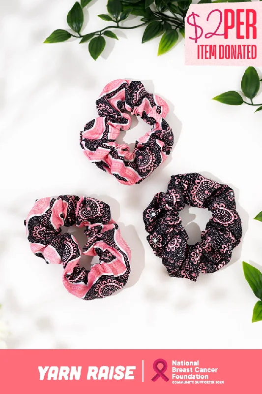 handmade floral hairbands for bridal events -Boobie Sista Scrunchie Collection (3 Pack)