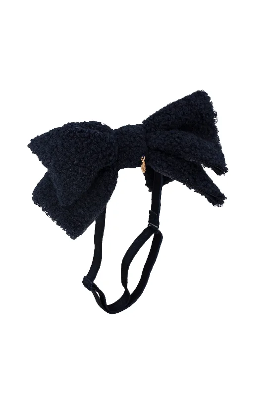 statement flower hairpins for creative styles -Fuzzy Floppy Wrap - Navy