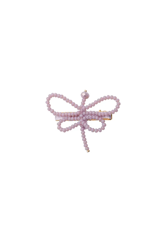 boho hair accessories for festival looks -Glass Butterfly Clip - Lilac