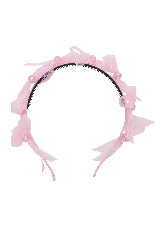 pearl hairpins for vintage-inspired looks -Glass Dancer Headband - Light Pink