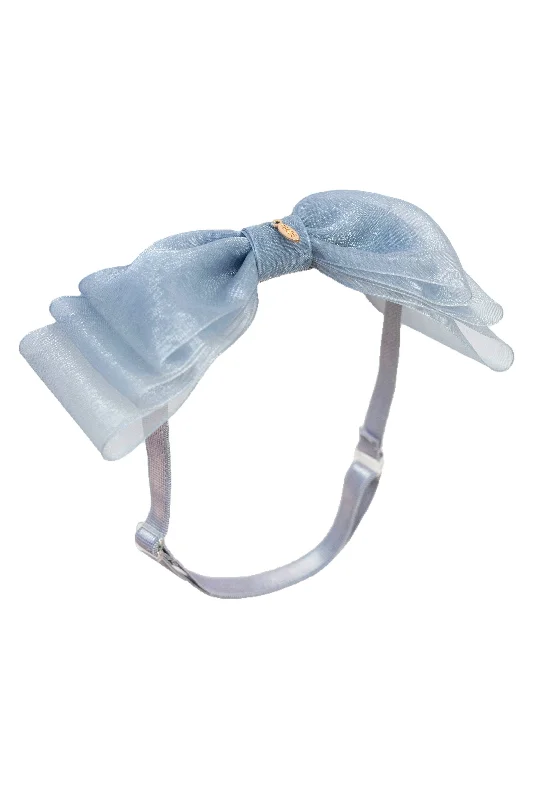 elegant hairbands for parties -Heather Organza Wrap - Antique Blue (Handmade in the USA!)