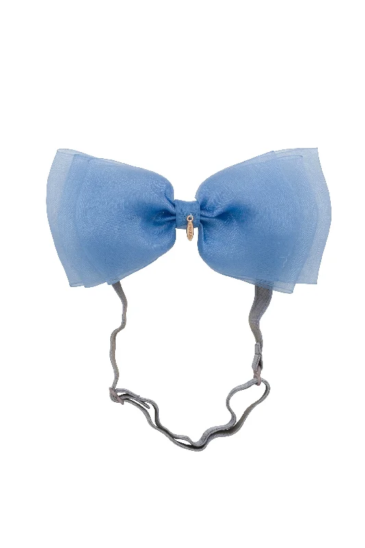 colorful silk hair scrunchies for casual wear -Heather Organza Wrap - Capri Blue (Handmade in the USA!)