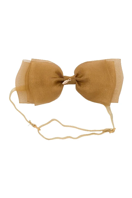 luxury hairbands for formal events -Heather Organza Wrap - Gold (Handmade in the USA!)