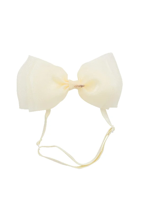 handmade satin hair clips for elegant finishes -Heather Organza Wrap - Ivory (Handmade in the USA!)