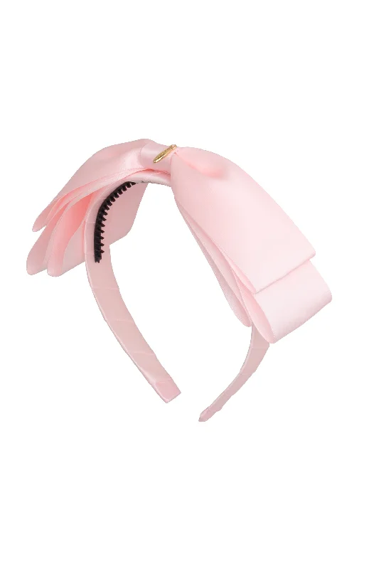 satin hair ties for fine hair -Heather Satin - Baby Pink