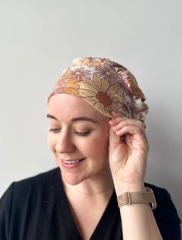 flower hairbands for casual everyday wear -Scrub Hat - Flower Power