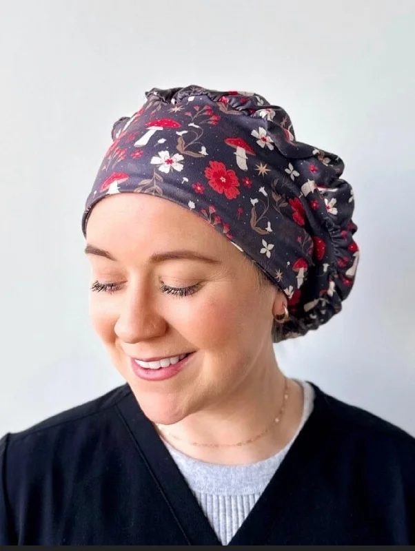 playful flower hairbands for casual events -Scrub Hat - Mushrooms