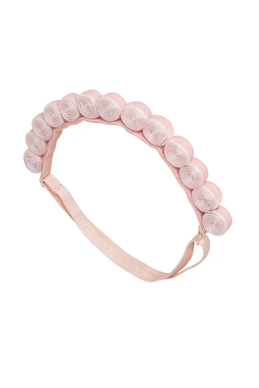 oversized satin hairbands for a bold statement -Spiral Wrap - Light Pink Velvet