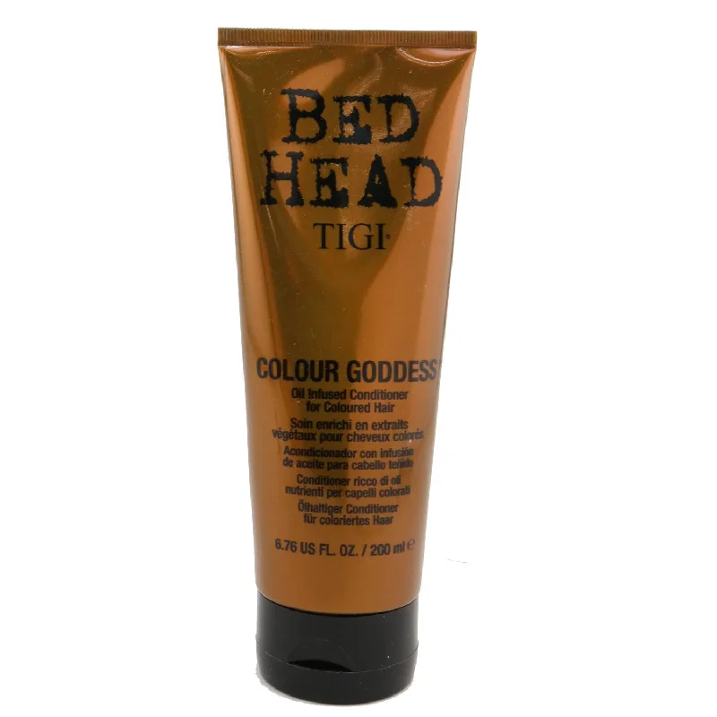 best hair care for thick, curly hair-Tigi Bed Head Colour Goddess Oil Infused Conditioner (For Coloured Hair)  200ml/6.76oz