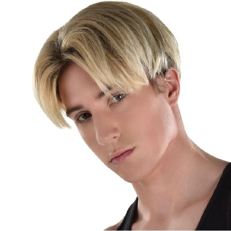 trendy ombre lace wigs for modern fashion -90s Blond Heartthrob Bowl Cut Wig | 1 ct