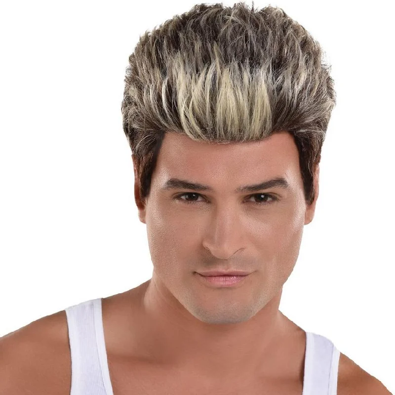 voluminous ombre wigs for bold hair colors -90s Frosted Tips Spiked Wig | 1 ct