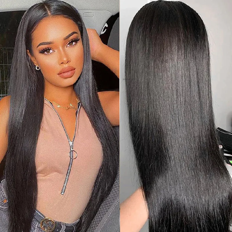 wigs for women with thin hair for fullness -Permanent Straight Hair 4*4 Closure Glueless Lace Wigs-Amanda Hair