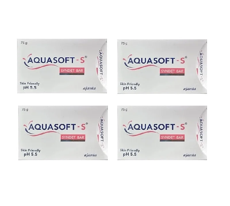 Aquasoft S Syndet Bar 75gm, Pack of 4