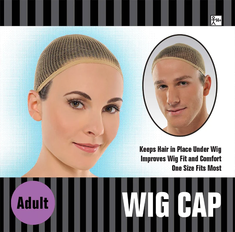 long straight wigs for dramatic and sleek looks -Beige Wig Cap | 1ct