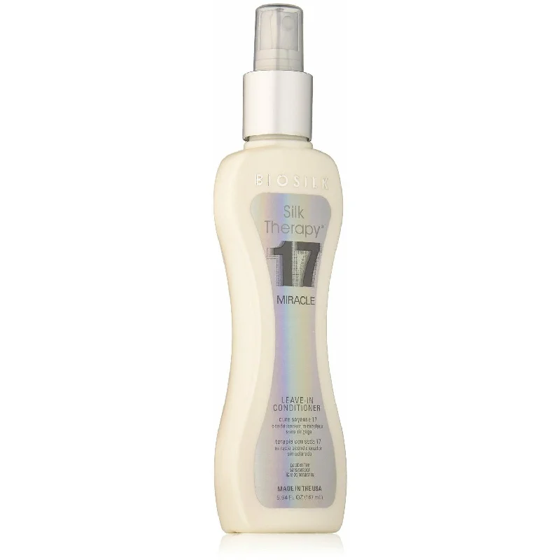 organic hair mask for healthy hair-Biosilk SIlk Therapy 17 Miracle Leave in Conditioner 5.64 oz