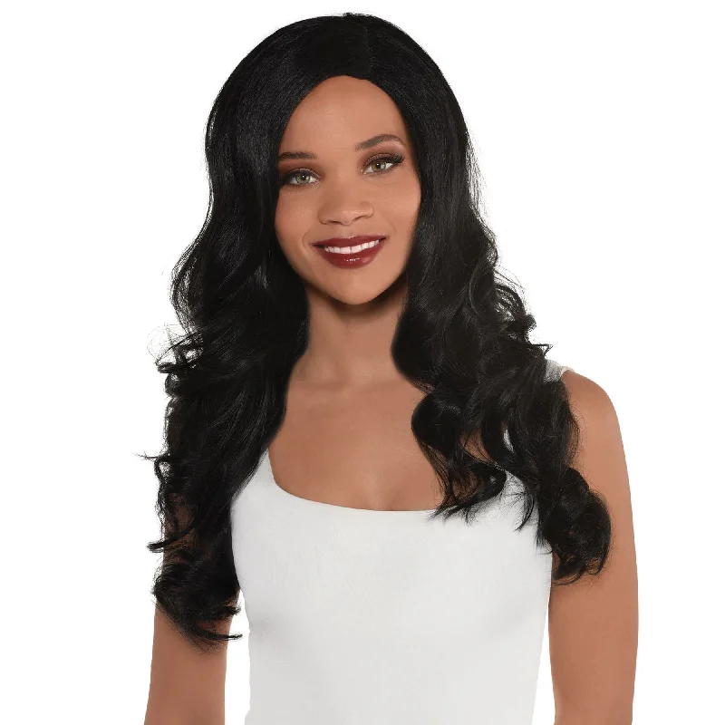 stylish wigs for any occasion or event -Black Long Glam Wig |  1ct