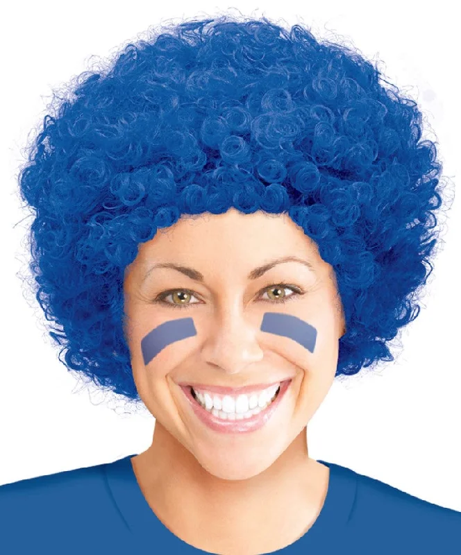 best curly wigs for voluminous hair -Blue Curly Wig | 1ct