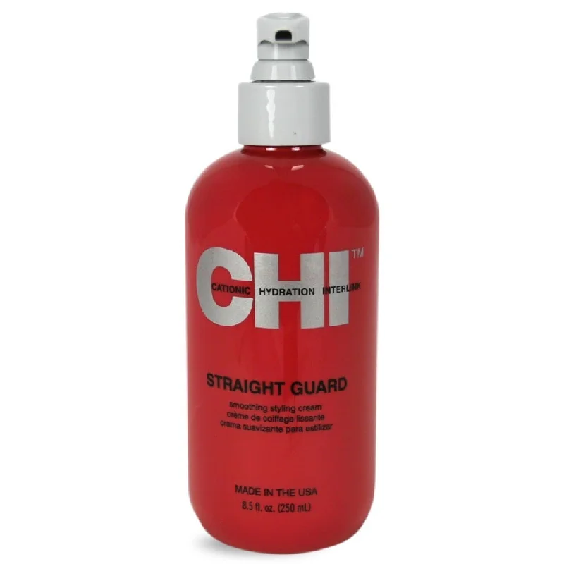 hydrating treatment for coarse curly hair-Chi Straight Guard Smoothing Cream 8.5 oz