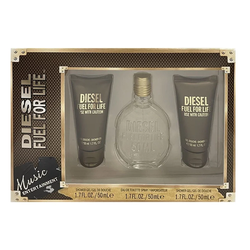 Diesel Fuel For Life Gift Set for Men 3 Pc 1.7 EDT,