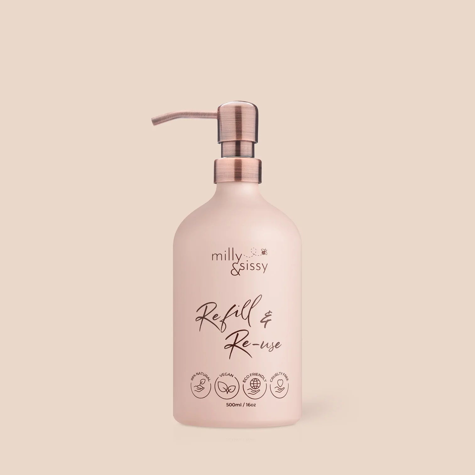 Milly & Sissy - Aluminium Bottle for Life in Blush – 500ml