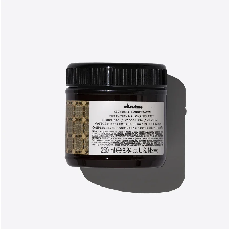 moisturizing serum for curly hair-DAVINES ALCHEMIC CHOCOLATE COLOUR DEPOSITING CONDITIONER 250ML