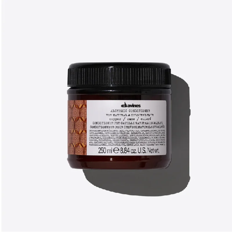 leave-in conditioner for soft, shiny hair-DAVINES ALCHEMIC COPPER COLOUR DEPOSITING CONDITIONER 250ML