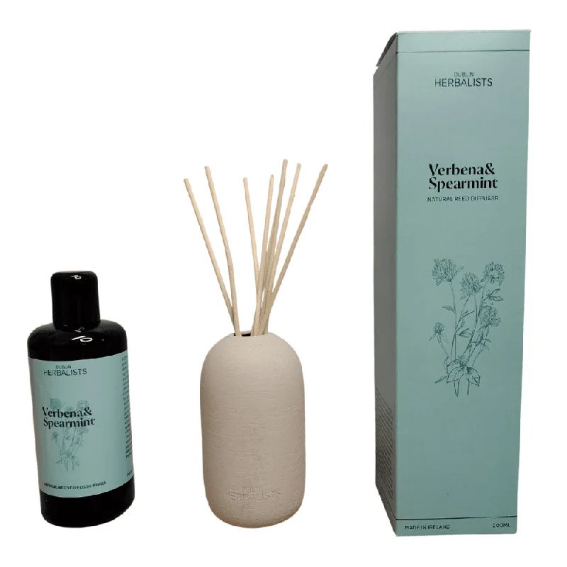 Dublin Herbalists Verbena & Spearmint Natural Reed Diffuser Gift Set