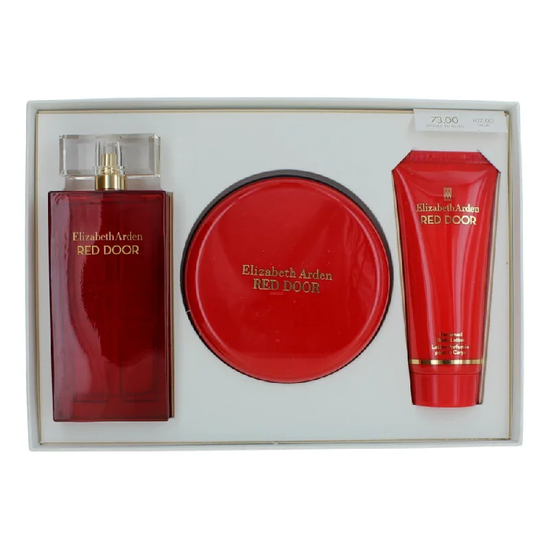 Elizabeth Arden Red Door Gift Set Women 3.3z EDT, Body Lotion & Body Powder 3 PC