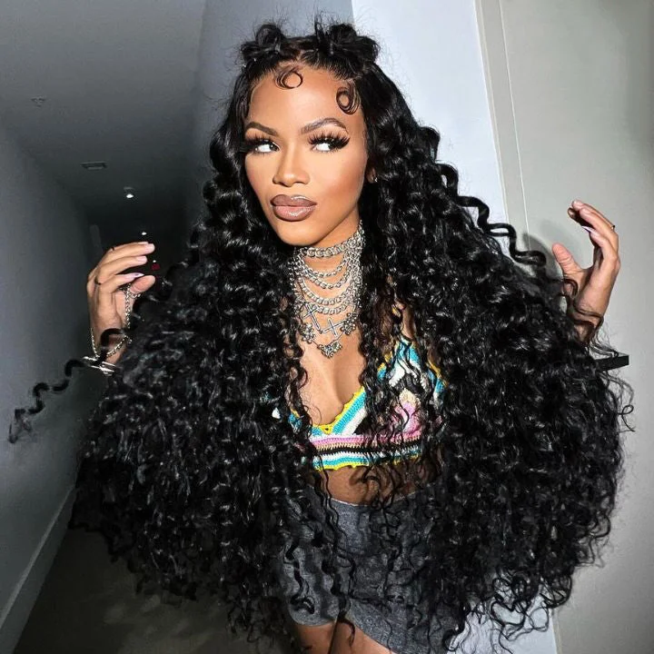 comfortable lace wigs for all-day wear -Glueless Loose Wave Lace Wig Pre Cut Transparent HD Lace Wig Flash Sale