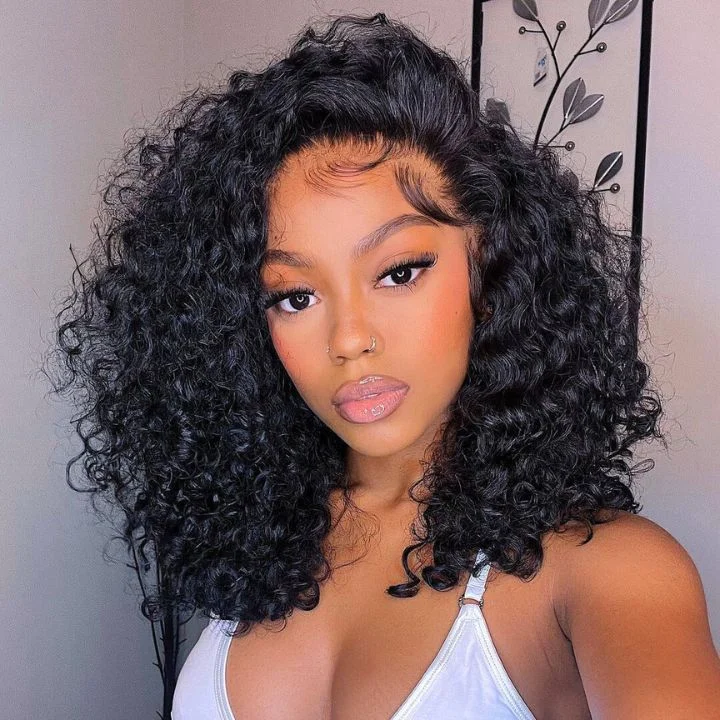 colorful wigs for creative expression -Summer Wig Choice Glueless Short Afro Curly Bob Wig  13*4/4*4 Brazilian Curly Hair Bob Wigs No Code Needed Amanda Hair