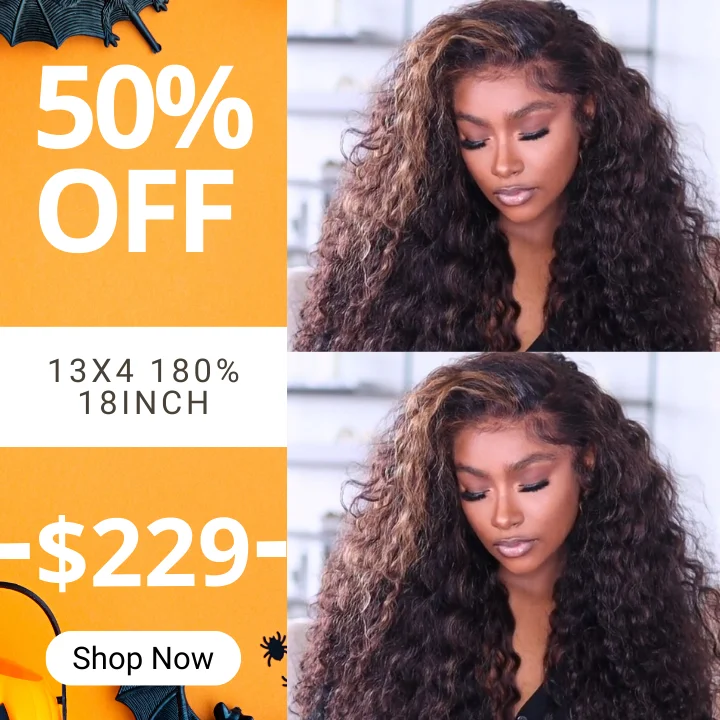 stylish lace front wigs for natural blending -Glueless Water Wave 13*4 HD Transparent Lace Front Wigs-Clearance Flash Sale