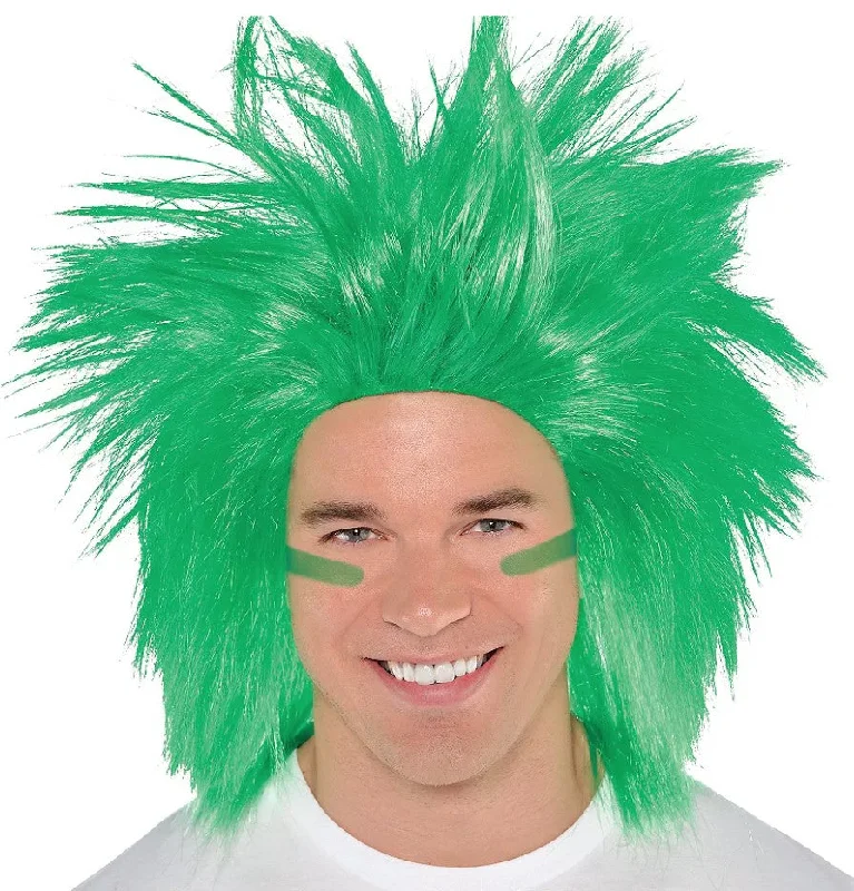 wigs for women with fine hair for fuller look -Green Crazy Wig | 1ct