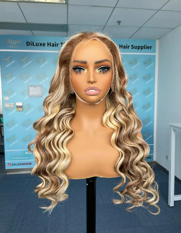 voluminous straight wigs for sleek effect -Highlight HD Wig made from Vietnamese Raw (7days to Ship)