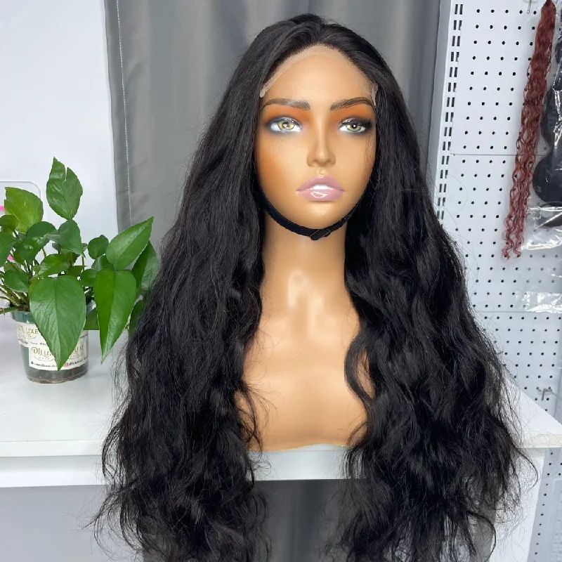 wigs for women with fine hair to add volume -IV Custom Closure HD Wig #1B 2x6 4x4 5x5