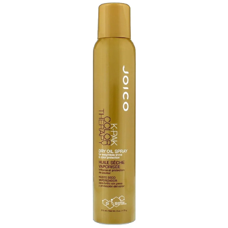 anti-frizz hair products for smooth curls-Joico K-Pack Color Therapy Dry Oil Spray 6.2 oz