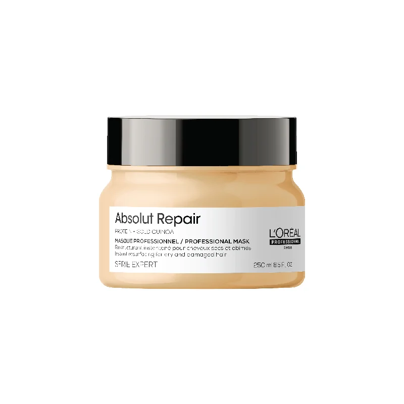 nourishing conditioner for color-treated hair-L’ORÉAL PROFESSIONNEL SERIE EXPERT ABSOLUT REPAIR GOLD MASK 250ML