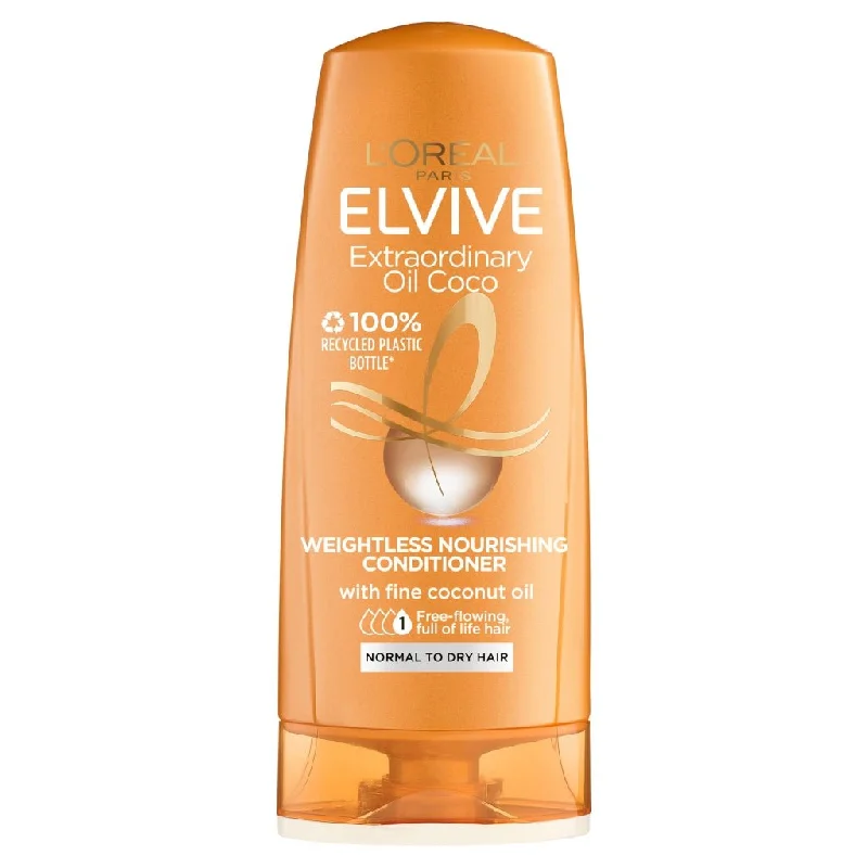 protein-rich conditioner for weak hair-L'Oreal Elvive Conditioner 300Ml Extraordinary Coconut Oil