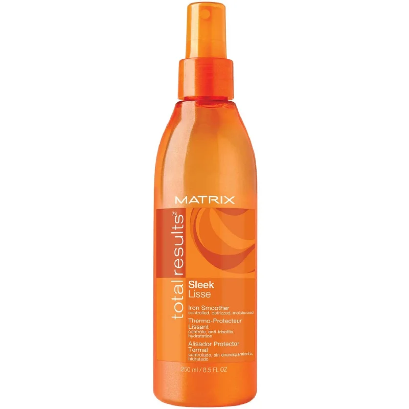 nourishing leave-in treatment for curly hair-Matrix Total Results Sleek Lisse Iron Smoother 8.5 oz