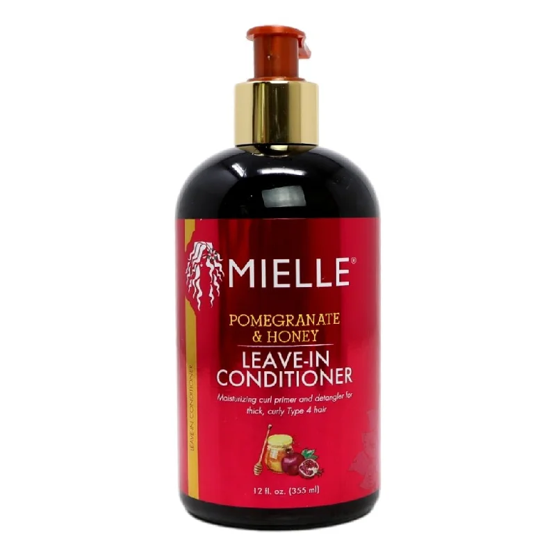 deep repair shampoo for dry curly hair-Mielle USA Label Pomegranate & Honey Leave in Conditioner Export