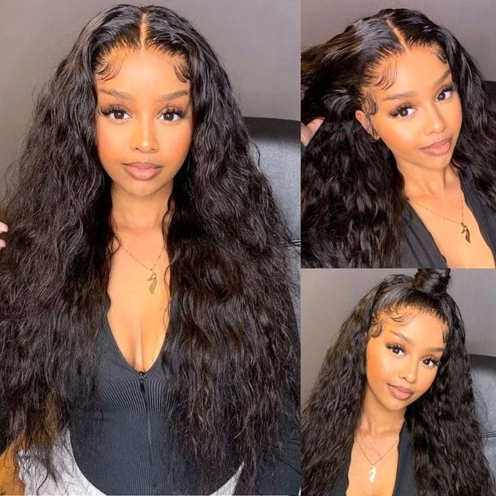 trendy lace front wigs for a flawless appearance -Nature Wave 13*4 Frontal Wigs Pre Plucked Natural Hair Transparent Lace Wigs-Amanda Hair