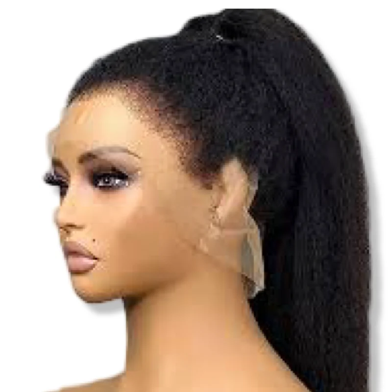 natural lace front wigs for realistic appearance -💫NEW💫 13x4 Kinky Straight HD Lace Frontal Wig “Ventilated Kinky Edges”