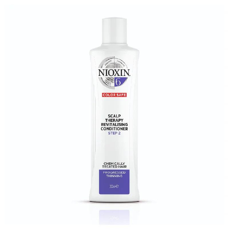 thickening spray for curly hair-NIOXIN 3D SYSTEM 6 SCALP THERAPY REVITALISING CONDITIONER FOR CHEMICALLY TREATED HAIR WITH PROGRESSED THINNING 300ML