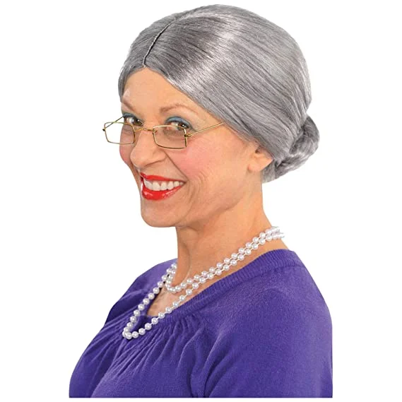 voluminous pixie wigs for a bold statement -Old Lady Wig | 1ct