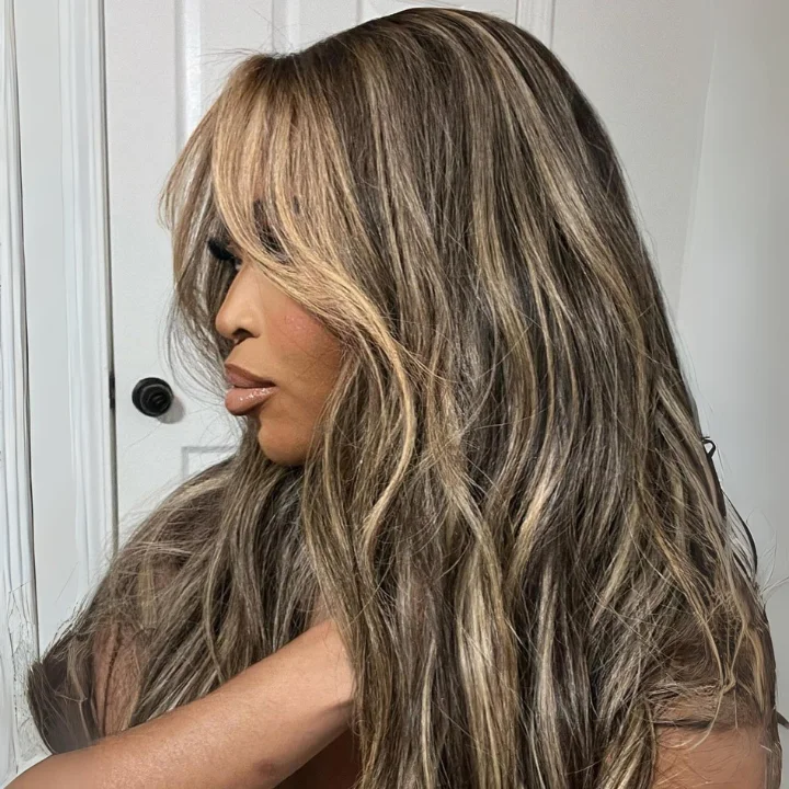 voluminous curly wigs for added texture -Ombre Color Wig Highlight  Light Blonde Body Wave 13x4 Lace Front /4*4 Lace Closure Wigs With Baby Hair - Amanda Hair