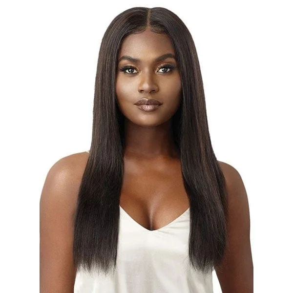 voluminous straight wigs for sleek and chic looks -Outre My Tresses Black Label HD 13x4 Lace Front Wig - VIRGIN STRAIGHT 24"