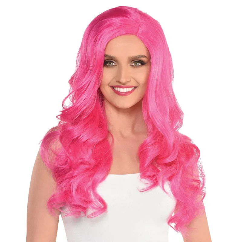 affordable wigs for hair loss and thinning -Pink Long Glam Wig | 1ct