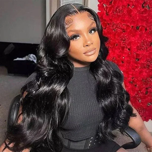 natural-looking wigs for daily wear -OQHAIR Pre-Bleached Knots Body Wave Hair Wear Go Glueless Wigs 4x6 Pre Cut HD Lace Closure Wigs With Pre Plucked Nautral Hairline