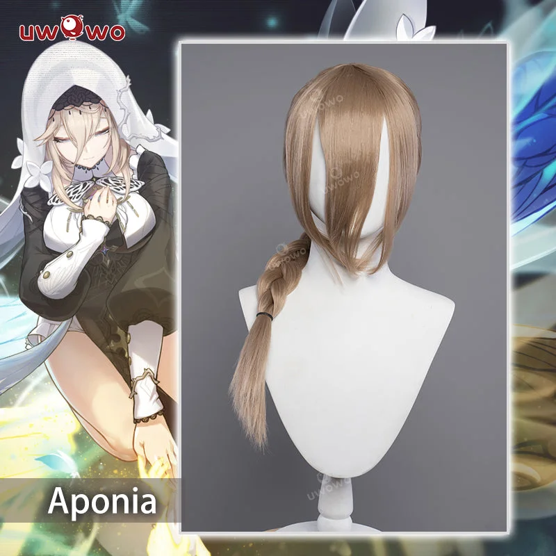 trendy short bob wigs for chic and modern styles -Uwowo Game Honkai Impact 3 Aponia Signet of Discipline Cosplay Wig Aponia Wig