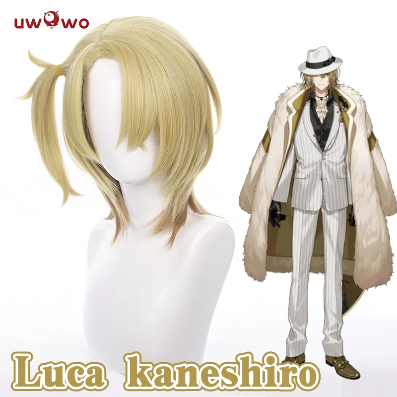 thick curly wigs for maximum volume -Uwowo NIJISANJI Cosplay Vtuber Luca Kaneshiro Wig Cosplay Luca Wig