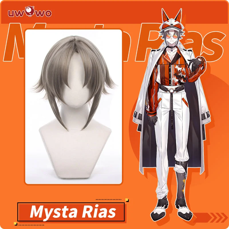 voluminous straight wigs for thick, sleek hair -Uwowo NIJISANJI Cosplay Wig Vtuber Luxiem Cosplay Mysta Rias Cosplay Wig